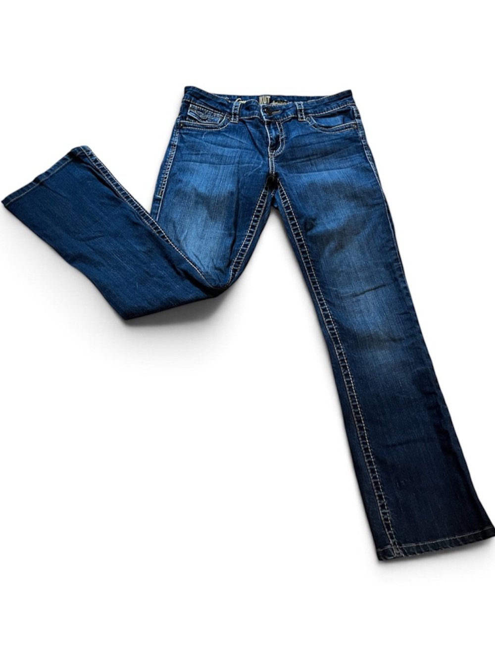 KUT FROM THE KLOTH SO LOW BOOTCUT DENIM JEANS BLUE SIZE 8